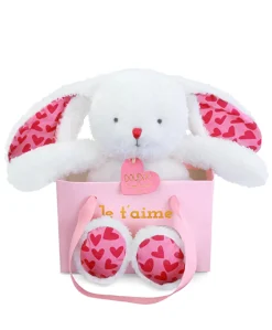 Histoire d'Ours Les Lapins^LAPIN JE T'AIME en sac cadeau - 25 cm