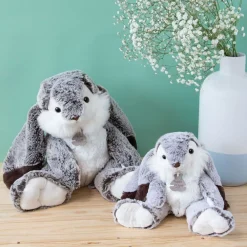 Histoire d'Ours Les Lapins^Lapin Marius - Gris chaud - 20 cm