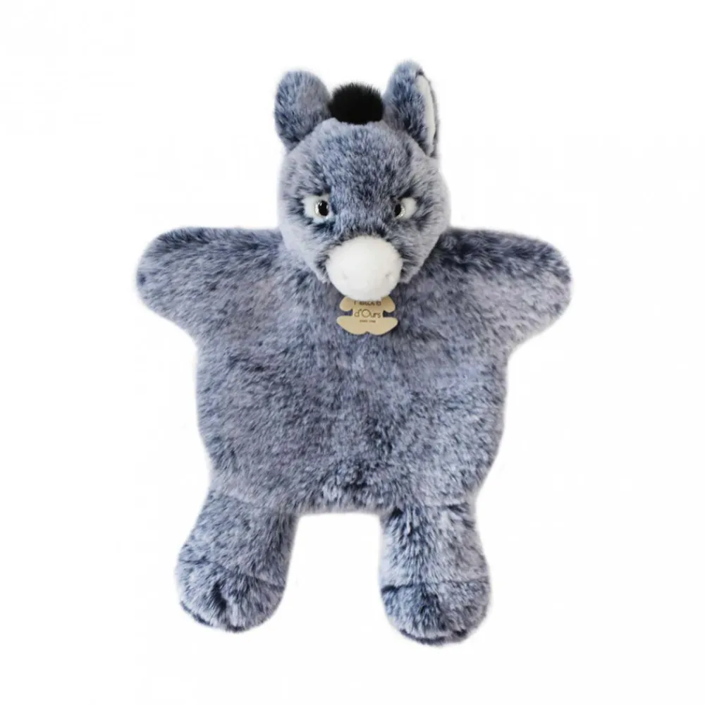 Histoire d'Ours Les Marionnettes^Marionnette à Main Ane Bleu - 25 cm