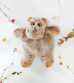 Histoire d'Ours Les Marionnettes^Marionnette à Main Hippopotame Beige - 25 cm