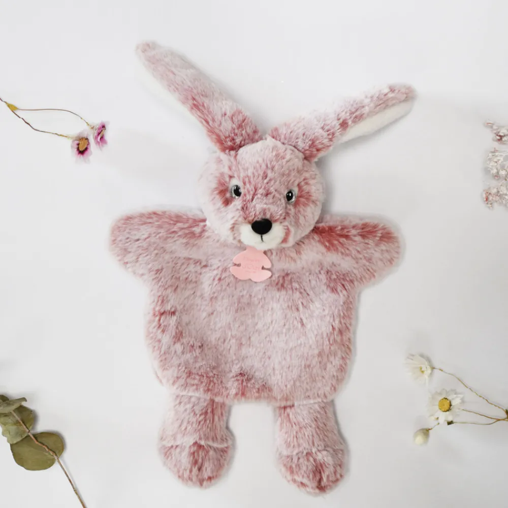 Histoire d'Ours Les Marionnettes^Marionnette à Main Lapin Rose - 25 cm