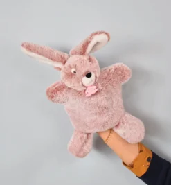 Histoire d'Ours Les Marionnettes^Marionnette à Main Lapin Rose - 25 cm