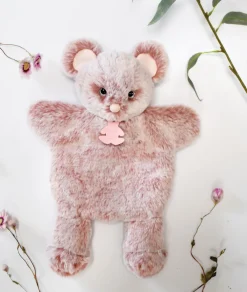 Histoire d'Ours Autres Animaux De La Ferme|Les Marionnettes^Marionnette à Main Souris Rose - 25 cm