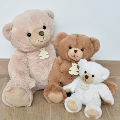 Histoire d'Ours Titours Et Bellydou^Ours en Peluche ivoire - 25 cm