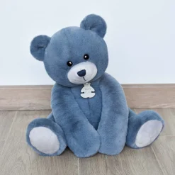 Histoire d'Ours Les Ours Et Cie^Ours en Peluche Bleu Jean - 35 cm