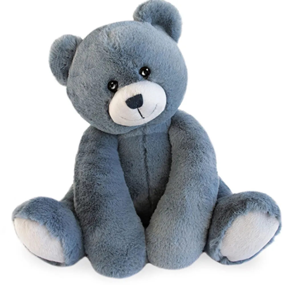 Histoire d'Ours Les Ours Et Cie^Ours en Peluche Bleu Jean - 35 cm