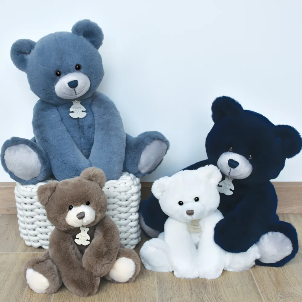 Histoire d'Ours Les Ours Et Cie^Ours en Peluche Bleu Jean - 35 cm