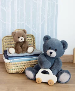 Histoire d'Ours Les Ours Et Cie^Ours en Peluche Bleu Jean - 35 cm