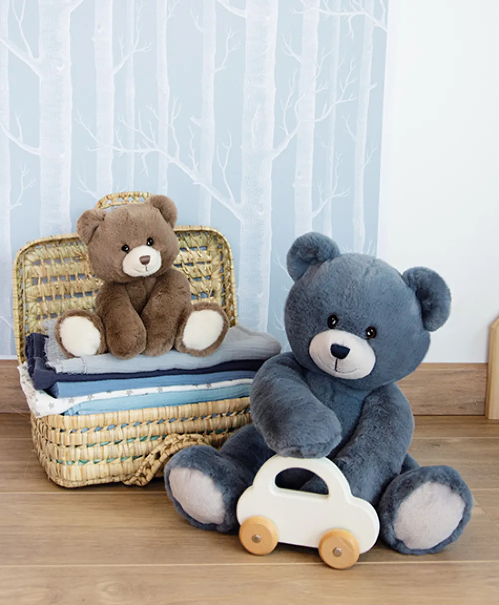 Histoire d'Ours Les Ours Et Cie^Ours en Peluche Bleu Marine - 35 cm