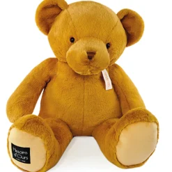 Histoire d'Ours Le Nounours|Les Peluches Géantes^Ours en peluche geant moutarde assis - LE NOUNOURS - 75 cm