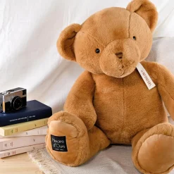 Histoire d'Ours Le Nounours|Les Peluches Géantes^Ours en peluche geant marron clair assis - LE NOUNOURS - Marron foncé - 75 cm