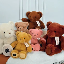 Histoire d'Ours Le Nounours|Les Peluches Géantes^Ours en peluche geant rose praline assis - LE NOUNOURS - 75 cm