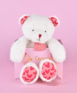 Histoire d'Ours Les Ours Et Cie^Ours en peluche JE T'AIME en sac cadeau - 25 cm