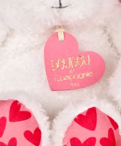 Histoire d'Ours Les Ours Et Cie^Ours en peluche JE T'AIME en sac cadeau - 25 cm