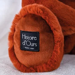 Histoire d'Ours Le Nounours^Ours en peluche marron roux assis - LE NOUNOURS - 28 cm