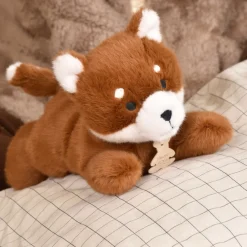 Histoire d'Ours Dans La Forêt Tropicale^Panda roux peluche allongee - Les P'tits Relax - 22 cm