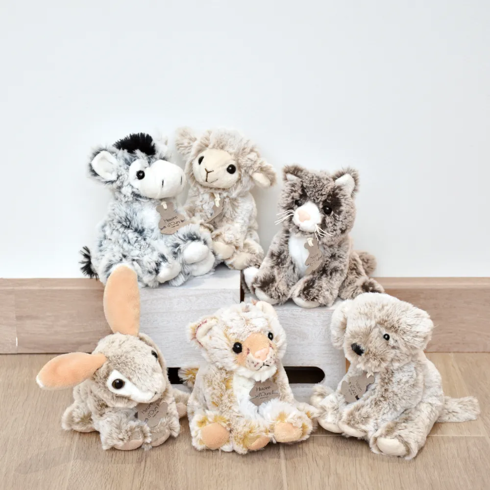 Histoire d'Ours Autres Animaux De La Ferme^Peluche Agneau - 15 cm