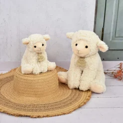 Histoire d'Ours Autres Animaux De La Ferme^Peluche Agneau Vintage - - 20 cm