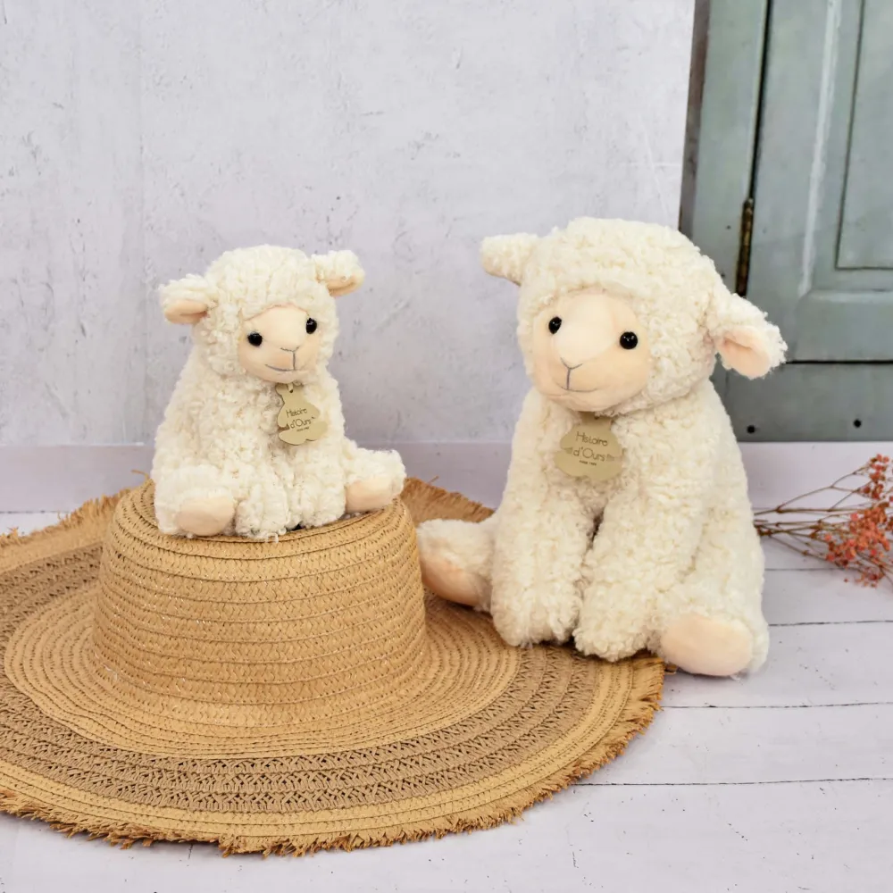 Histoire d'Ours Autres Animaux De La Ferme^Peluche Agneau Vintage - - 20 cm
