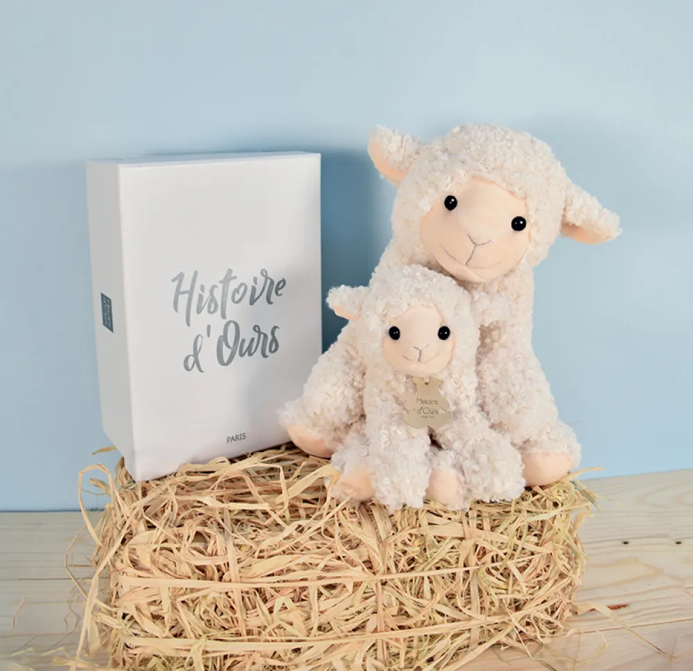 Histoire d'Ours Autres Animaux De La Ferme^Peluche Agneau Vintage - - 20 cm