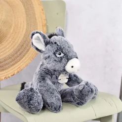 Histoire d'Ours Autres Animaux De La Ferme^Peluche Ane Bleu - 40 cm