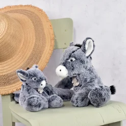 Histoire d'Ours Autres Animaux De La Ferme^Peluche Ane Bleu - 40 cm