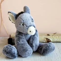 Histoire d'Ours Autres Animaux De La Ferme^Peluche Ane Bleu - 40 cm