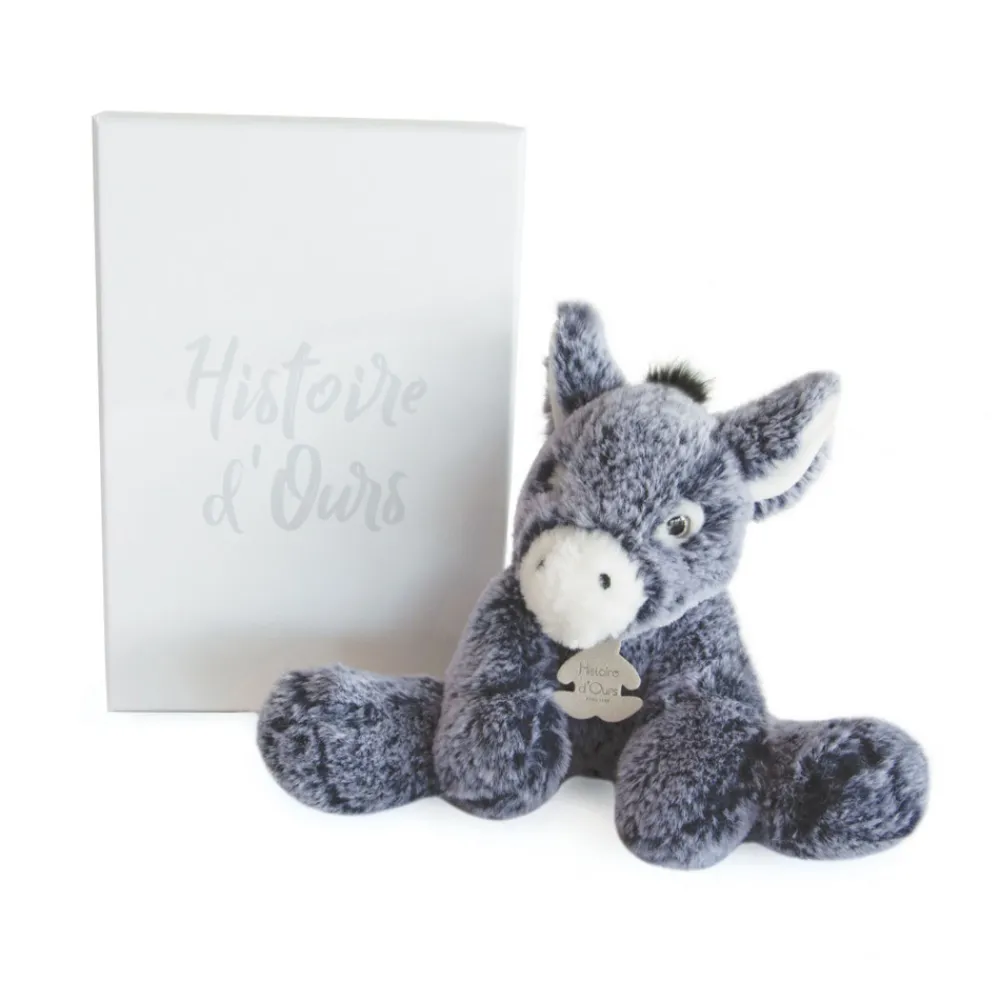 Histoire d'Ours Autres Animaux De La Ferme|Les Sweety Mousse^Peluche Ane Bleu - 25 cm