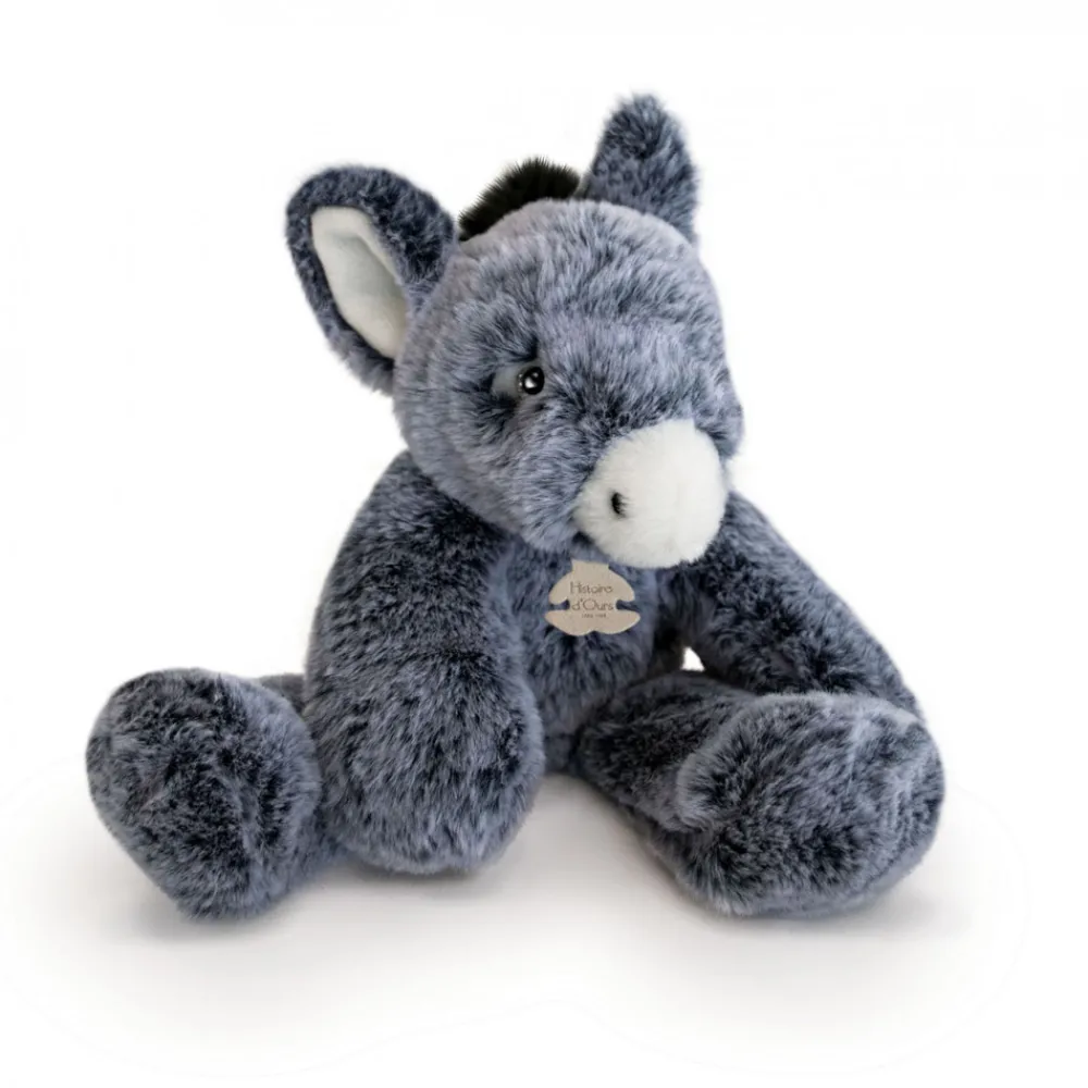 Histoire d'Ours Autres Animaux De La Ferme|Les Sweety Mousse^Peluche Ane Bleu - 25 cm