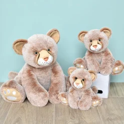 Histoire d'Ours Dans La Savane^Peluche Bébé Lion Marron - 18 cm