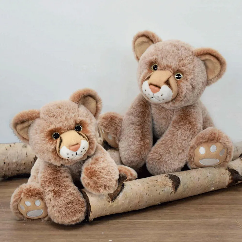 Histoire d'Ours Dans La Savane^Peluche Bébé Lion Marron - 18 cm