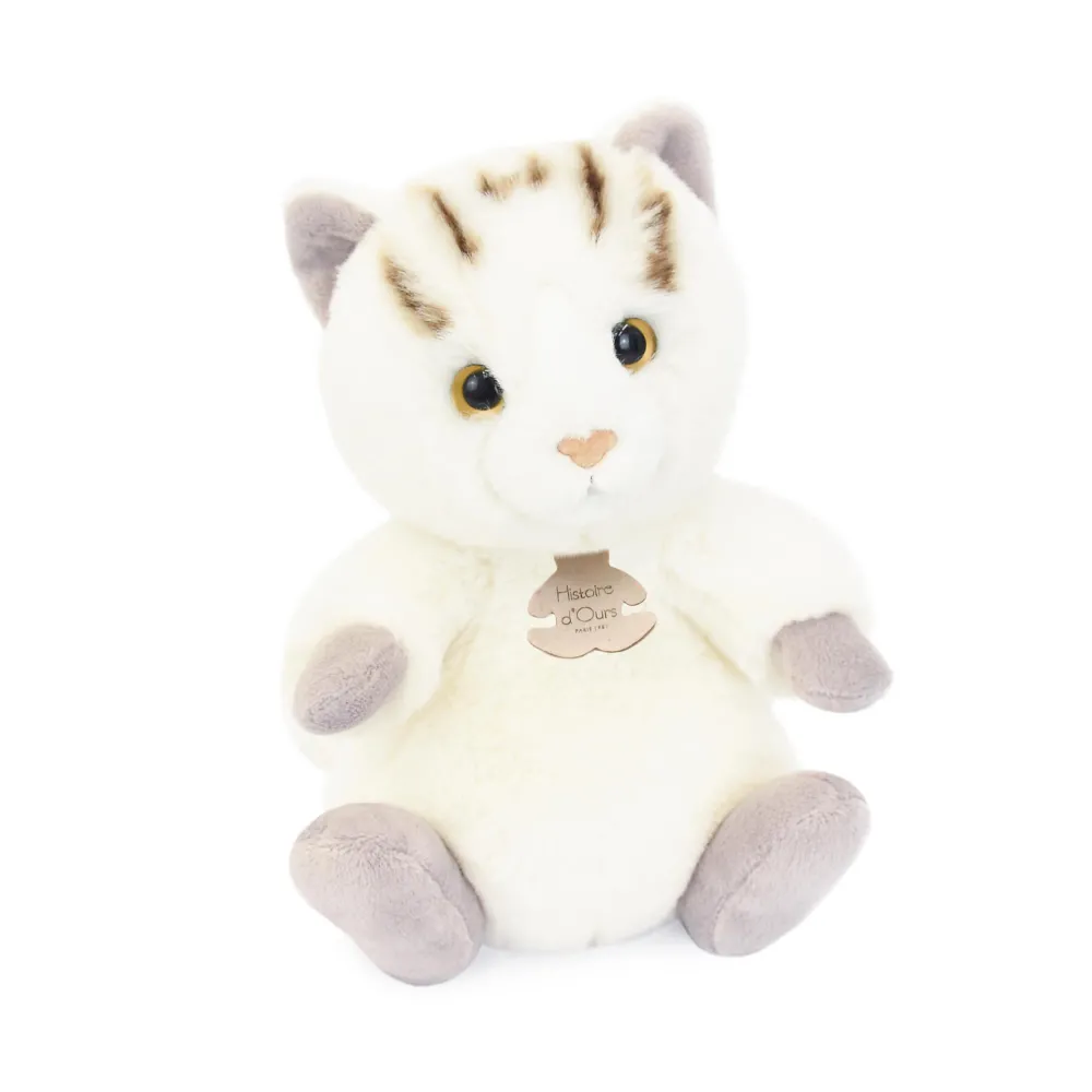 Histoire d'Ours Les Chiens & Les Chats^Peluche chat assis - 20 cm