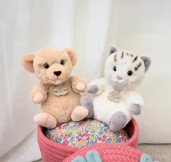 Histoire d'Ours Les Chiens & Les Chats^Peluche chat assis - 20 cm