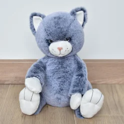 Histoire d'Ours Les Chiens & Les Chats^Peluche chat bleu 25 cm