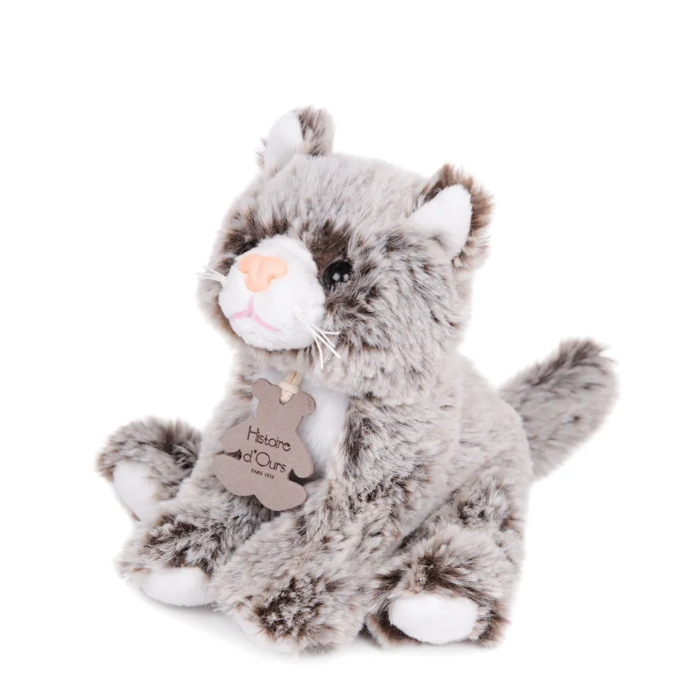 Histoire d'Ours Les Chiens & Les Chats^Peluche Chat Marron - 15 cm