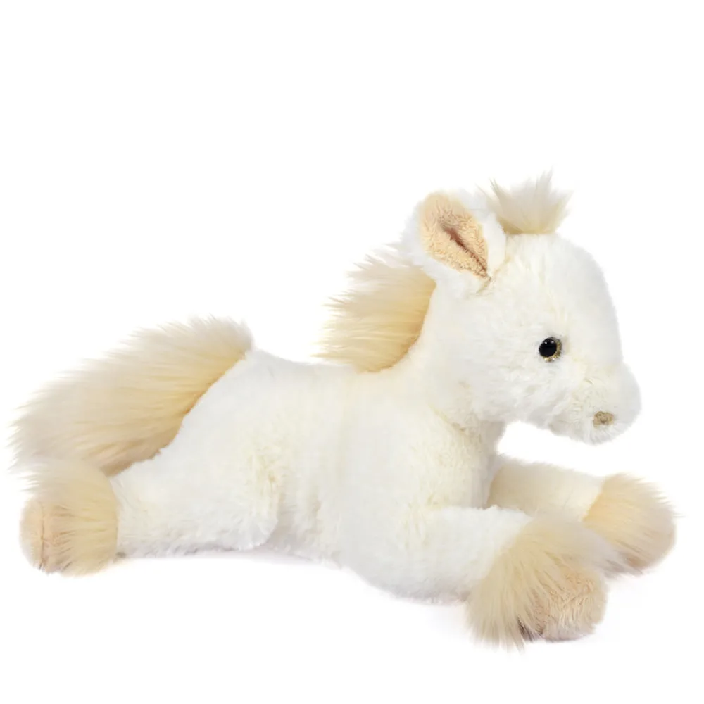 Histoire d'Ours Autres Animaux De La Ferme^Peluche cheval avec son panier - Palomino - 25 cm