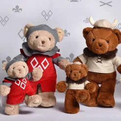 Histoire d'Ours Les Ours Et Cie^Peluche chevalier ours - Puy du Fou - Porte cle 15 cm