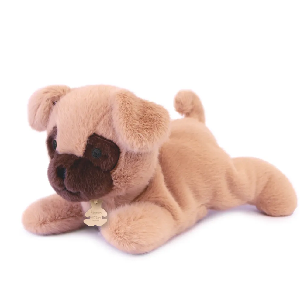 Histoire d'Ours Les Chiens & Les Chats^Peluche chien beige allongee lestee - Les P'tits Relax - 22 cm