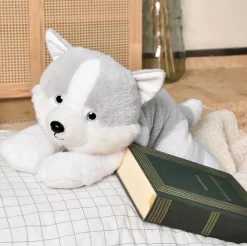 Histoire d'Ours Les Chiens & Les Chats^Peluche Chien Husky - 40 cm - Les Allongés Stretch