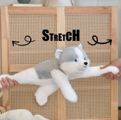 Histoire d'Ours Les Chiens & Les Chats^Peluche Chien Husky - 40 cm - Les Allongés Stretch