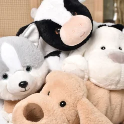Histoire d'Ours Les Chiens & Les Chats^Peluche Chien Husky - 40 cm - Les Allongés Stretch