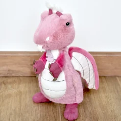 Histoire d'Ours Les Fantastiques^Peluche Dragon Rose - 30 cm