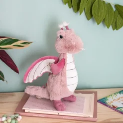 Histoire d'Ours Les Fantastiques^Peluche Dragon Rose - 30 cm