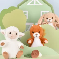 Histoire d'Ours Autres Animaux De La Ferme^Peluche Ecureuil marron roux - 20 cm