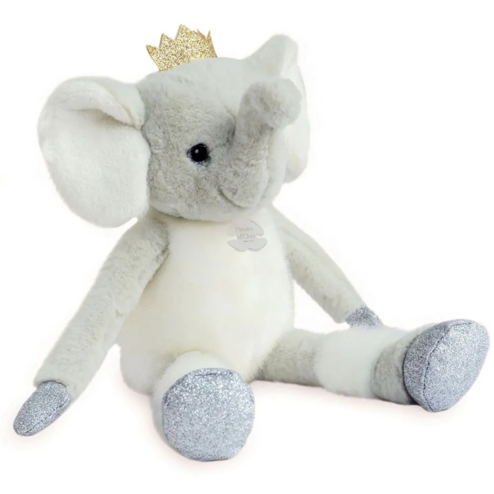 Histoire d'Ours Les Féeriques^Peluche Eléphant Gris - 35 cm