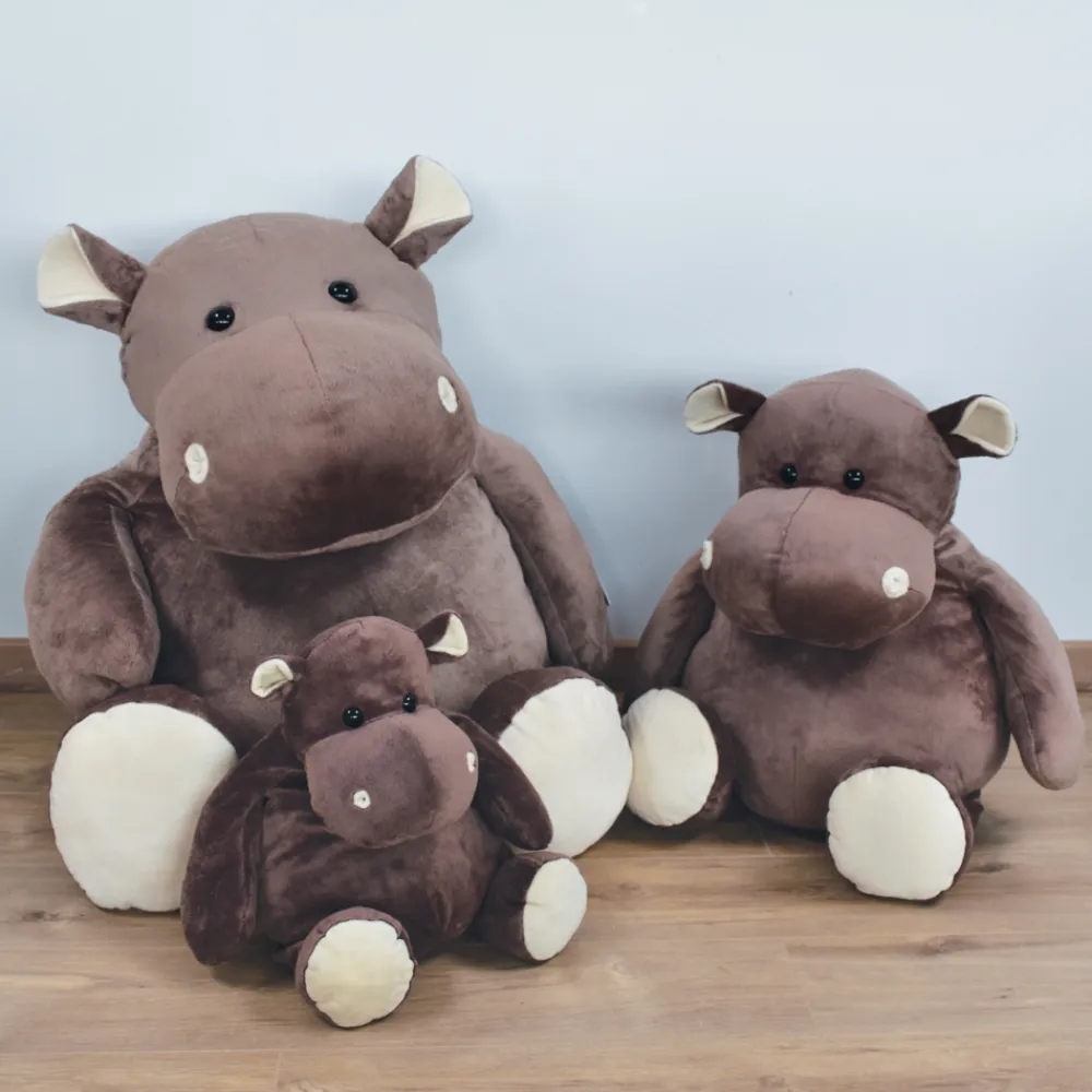 Histoire d'Ours Les Classiques|Les Peluches Géantes^Peluche géante Hippopotame Marron - 120 cm