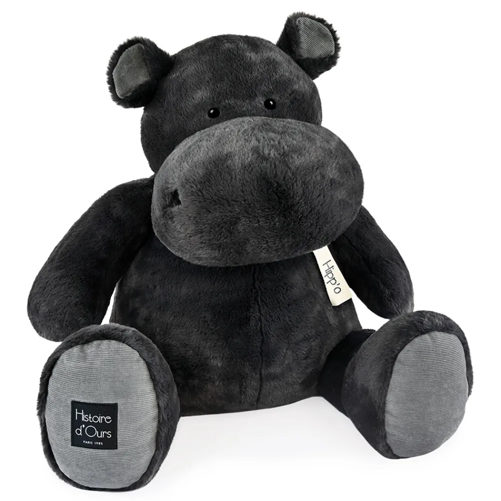 Histoire d'Ours Les Hippos Hip'|Les Peluches Géantes^Peluche Hippo Gris anthracite - 85 cm