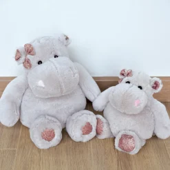 Histoire d'Ours Les Classiques|Les Féeriques^Peluche Hippopotame Gris - 25 cm