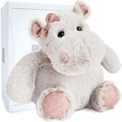 Histoire d'Ours Les Classiques|Les Féeriques^Peluche Hippopotame Gris - 25 cm