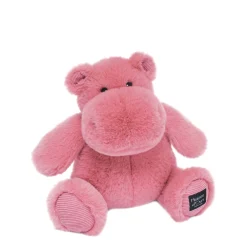 Histoire d'Ours Les Hippos Hip'^Peluche hippopotame HIP'FUN Rose- Lait grenadine - 25 cm
